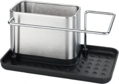 WENKO Spülorganizer Edelstahl Orio, Spülbecken-Caddy, Edelstahl Rostfrei