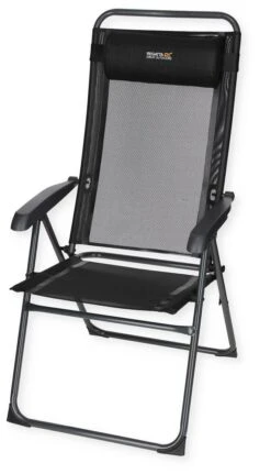 Regatta Colico Klappstuhl Mit Verstärkten Armlehnen, Schwarz