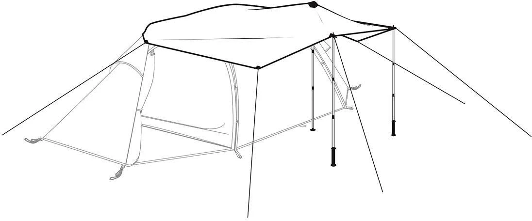 Robens Odyssey Wing Tarp, 240x280x320cm, Grün – Bild 4