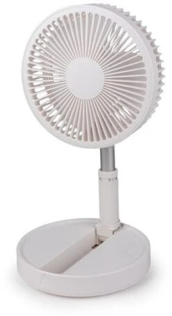 Carbest Akku-Standventilator, 3,7V/7200mAh, Weiß