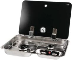 Can FC1346 Gaskochfeld, 2-flammig, 460x335cm, Edelstahl