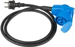 Jaeger Jäger Adapterkabel Mit Schuko-Stecker U. CEE-Winkelkupplung (integr. Schuko-Dose) 1,5m, 3 X 2,5mm²