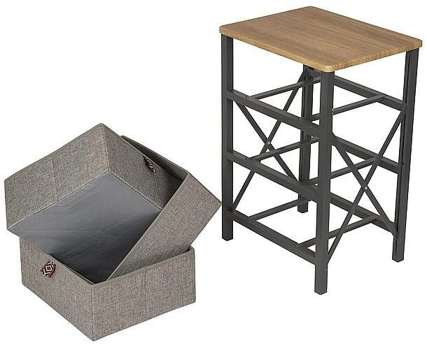 Bo-Camp Hamlets Faltschrank, Grau – Bild 3