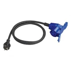 Adapterkabel Mit Schuko-Stecker U. CEE-Winkelkupplung (integr. Schuko-Dose) 1,5m, 3 X 2,5mm²