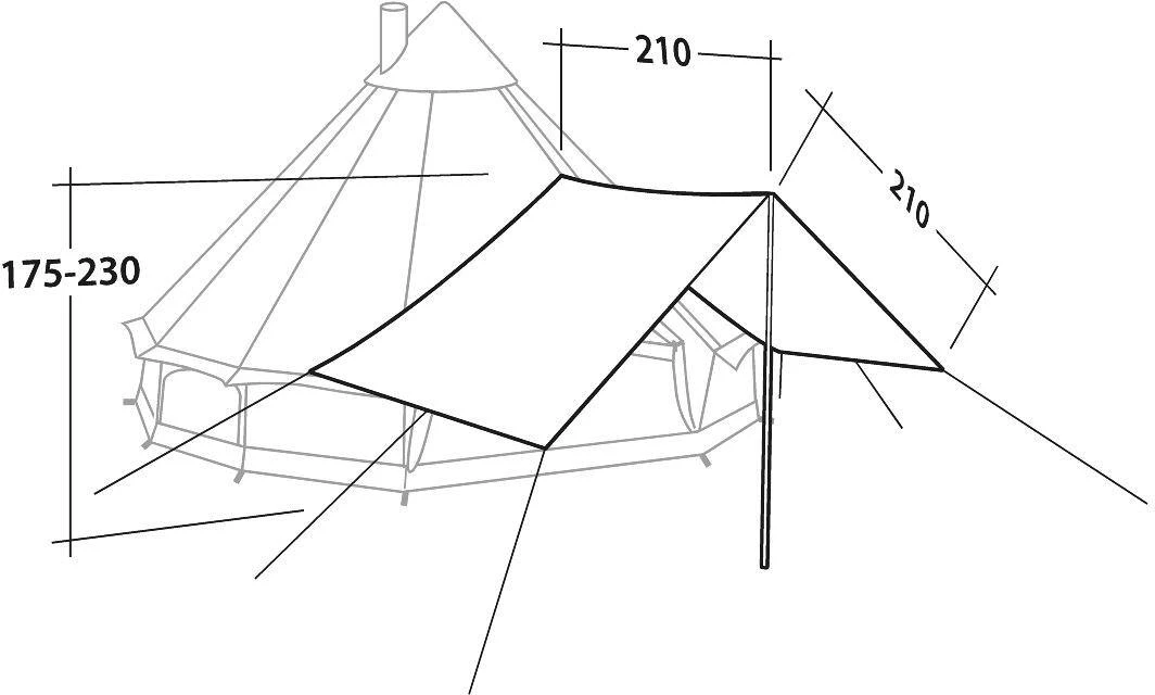 Robens Universal Tarp, 420x210cm, Khaki – Bild 3