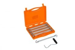Vango Anker Stahl Hering Set 22cm X 20 Heringe, Aufbewahrungskoffer, Silver