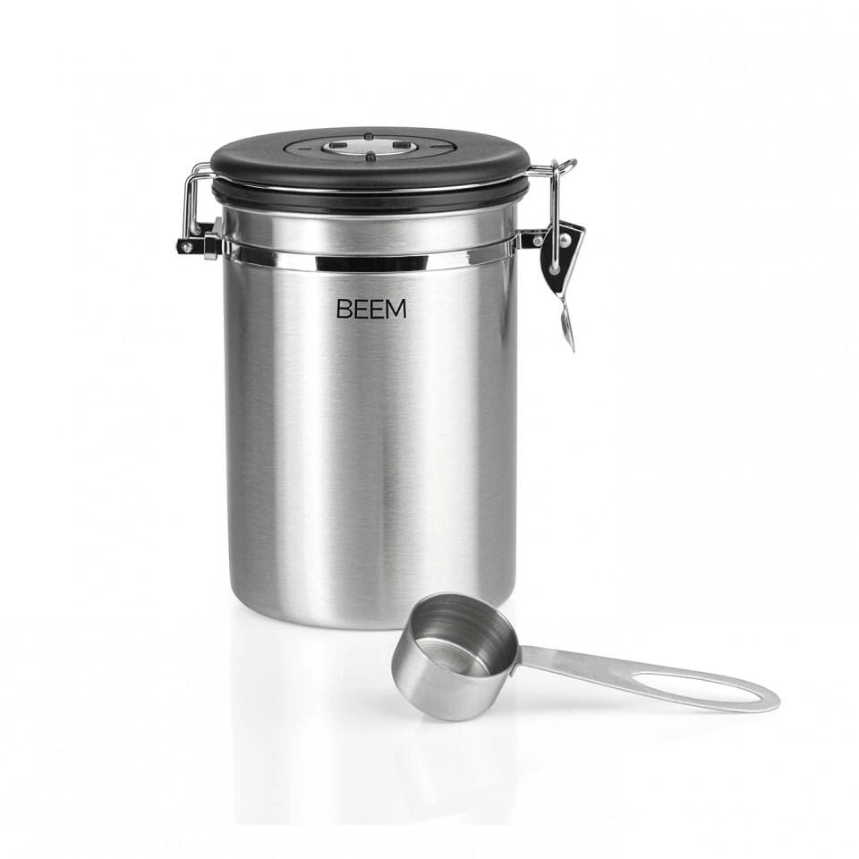BEEM Kaffeedose Mit Dosierlöffel, Edelstahl