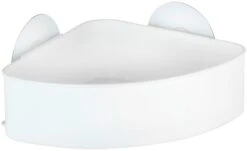 WENKO Static-Loc® Osimo Eckablage,14x9,5x17,5cm, Weiß