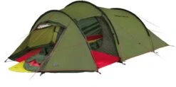 High Peak Falcon Tunnelzelt Mit Vorbau, Pesto/rot