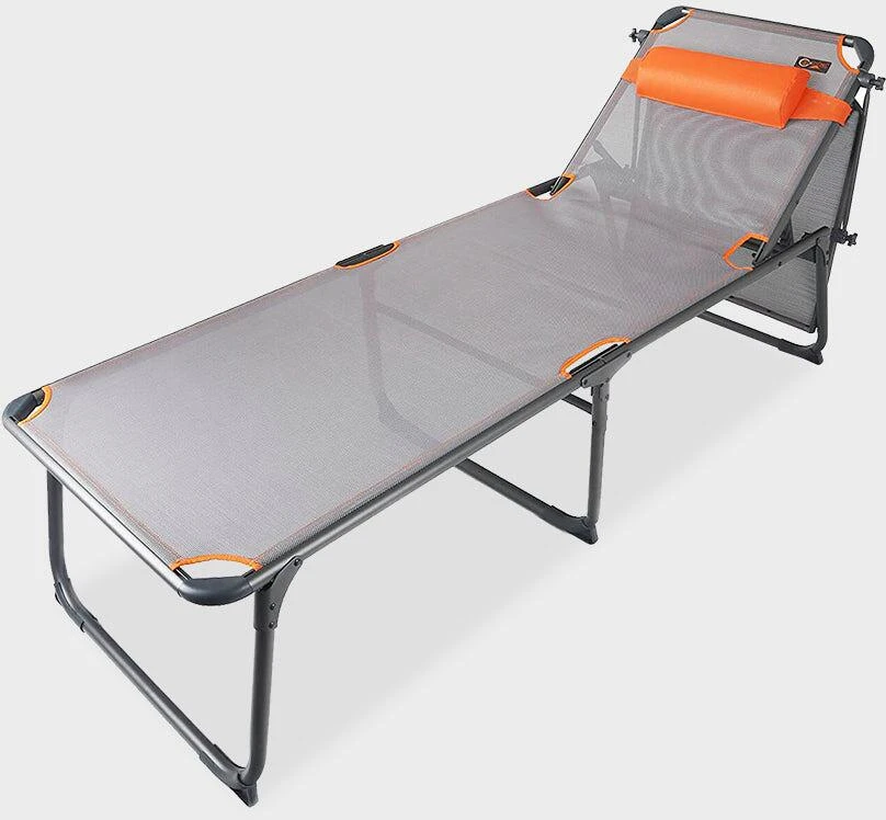 Portal Outdoor Kevin XXL Campingliege, Grau/orange – Bild 2