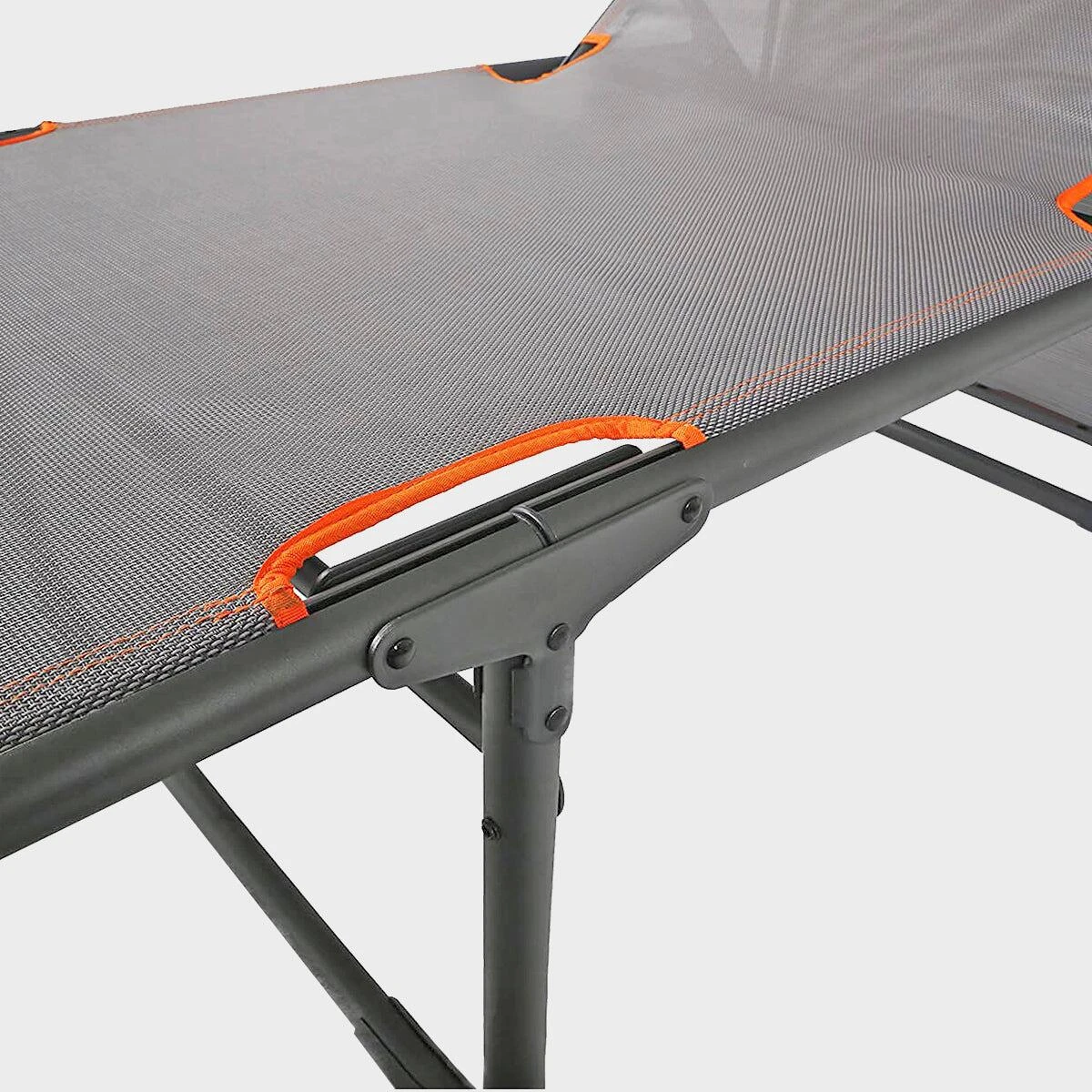 Portal Outdoor Kevin XXL Campingliege, Grau/orange – Bild 6