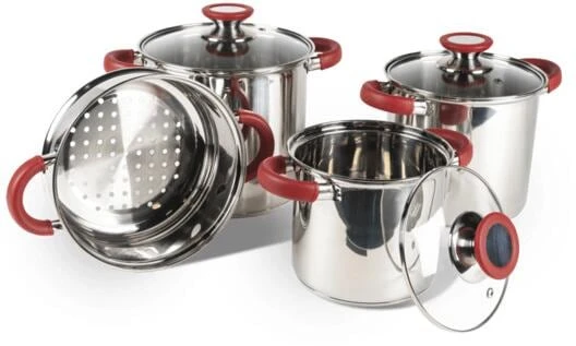 Kampa Space Saver Deluxe Kochtopfset Mit Deckel, 7-teilig