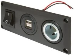 Pro Car Einbausteckdose, Mit USB-A Und Powersteckdose, Schaltbar
