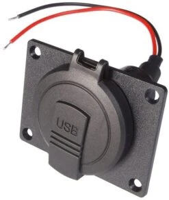 Pro Car Power-USB-C/A Doppelsteckdose, Mit Deckel, Mit Montageplatte, 12/24V