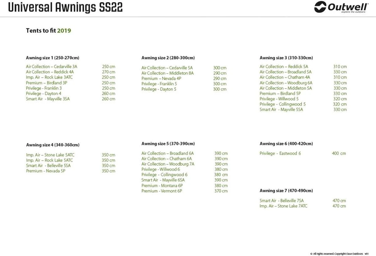Outwell Universal Vorbau, Gr.5, 400x280x230cm, Grau – Bild 11