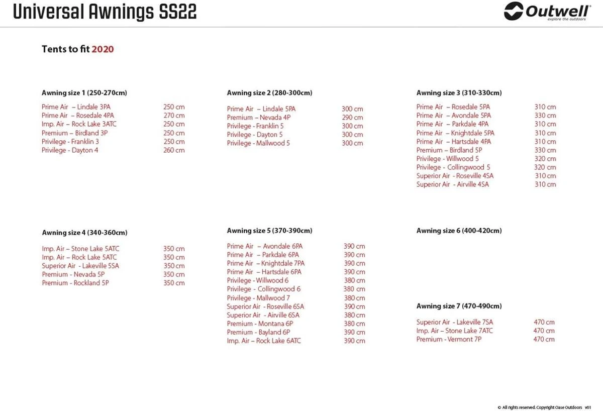 Outwell Universal Vorbau, Gr.5, 400x280x230cm, Grau – Bild 10